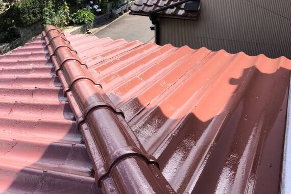 雨漏り防止の為の屋根塗装②